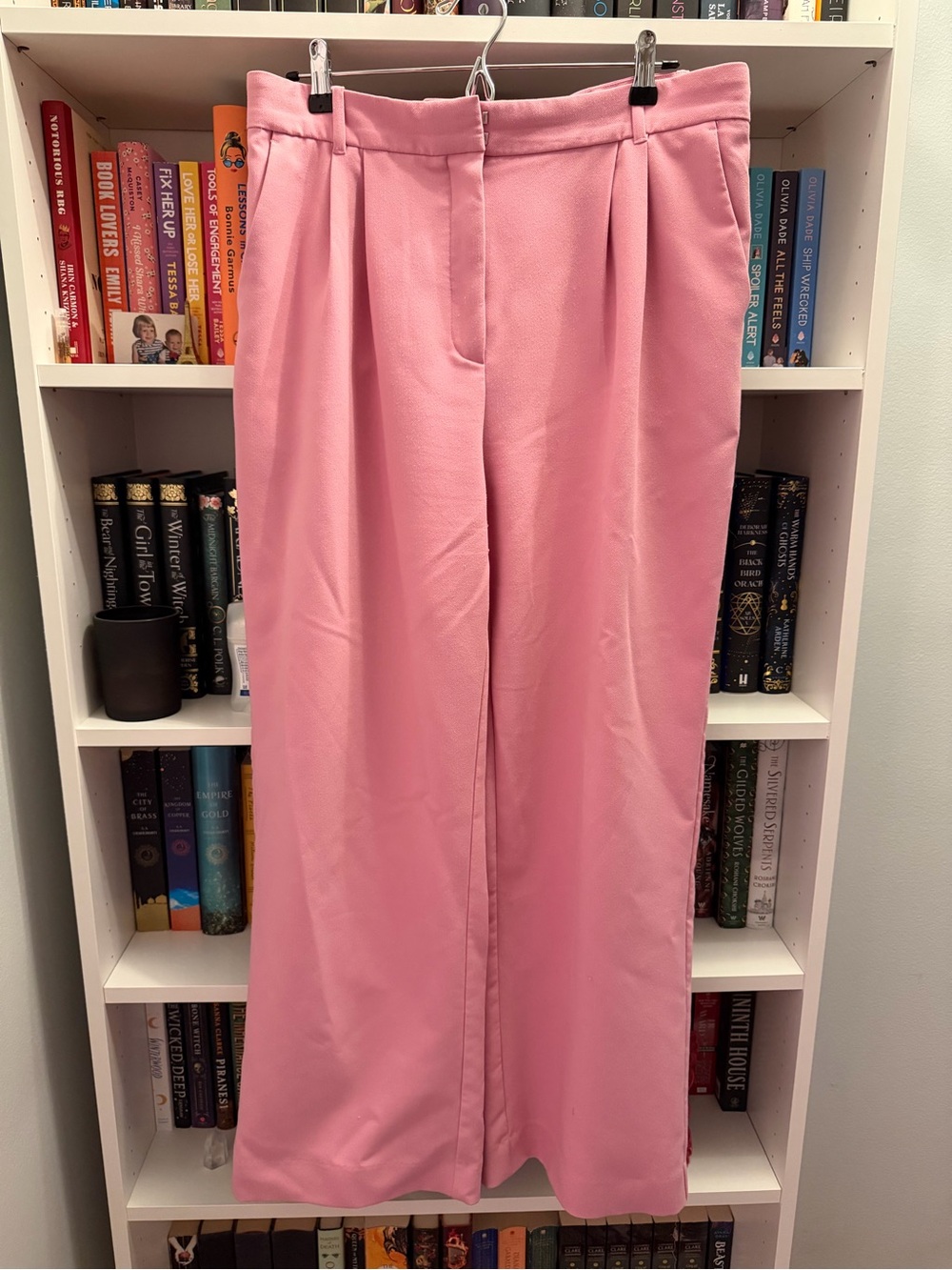 Abercrombie & Fitch Pink Sloane Tailored Wide-Leg Pants